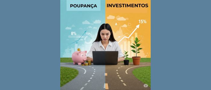 diferença entre poupança e investimentos
